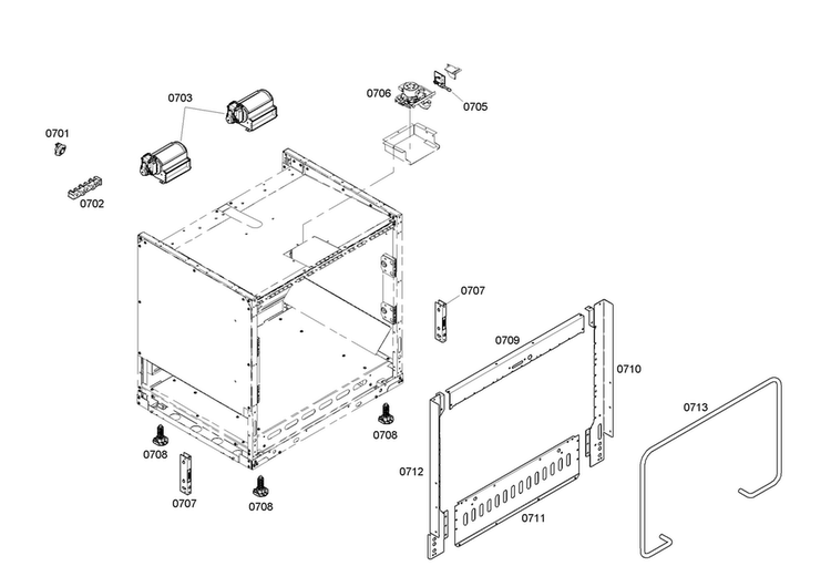 Cabinet Diagram and Parts List for PRD304EHC 08 Thermador Range