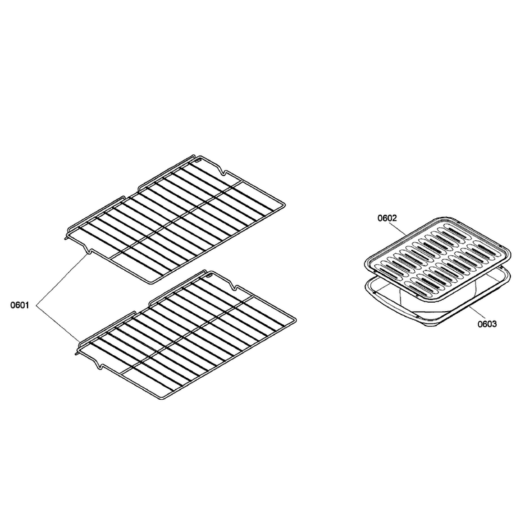 Shelfs Diagram and Parts List for HBL3360UC 03 Bosch Wall Oven