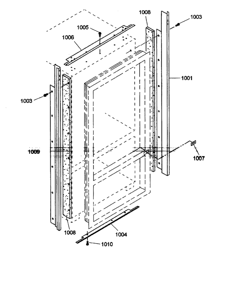 Trim Frame Diagram and Parts List for KBURT3665E01  Thermador Refrigerator