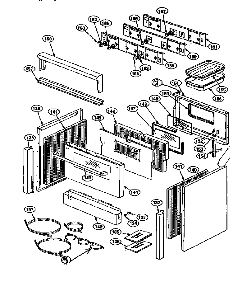 Doors/controls/side Panels Diagram and Parts List for PRSG364GL  Thermador Range