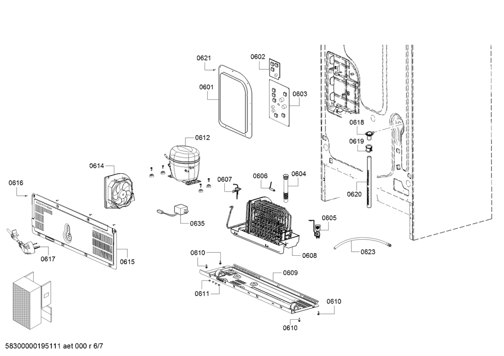 Diagram 13 Diagram and Parts List for B21CL80SNS-02  Bosch Refrigerator