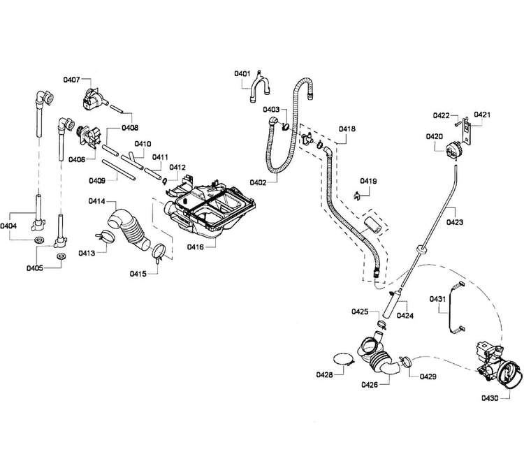 Pump/dispenser Diagram and Parts List for WFMC5301UC 16 Bosch Washer