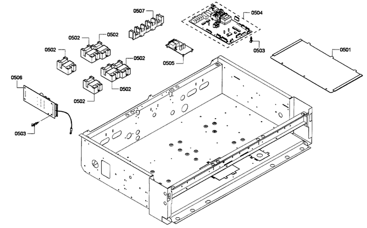 Pcb's Assy Diagram and Parts List for PRG366EPG 01 Thermador Range