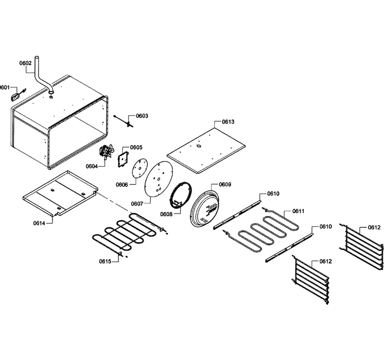 Oven Assy Diagram and Parts List for PRD366GHU 07 Thermador Range