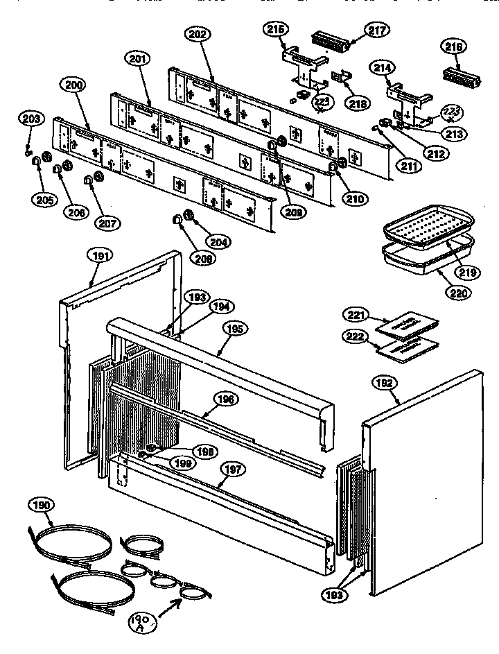 Control/side Panels Diagram and Parts List for PRSE48-4GG  Thermador Range