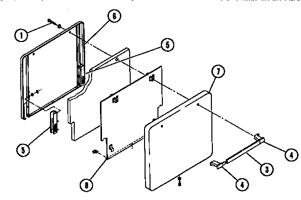Replacement Parts Diagram and Parts List for M3-5  Thermador Range