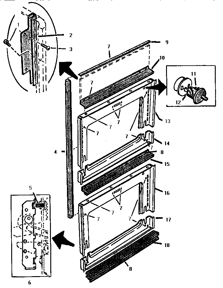 Front Frame & Trim Diagram and Parts List for CT130  Thermador Wall Oven