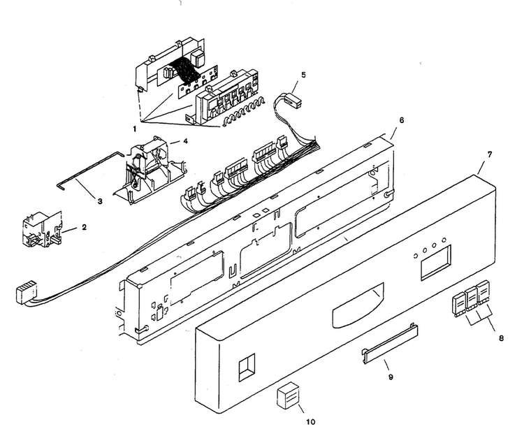 Fascia Panel Diagram and Parts List for SHU3306UC 11 Bosch Dishwasher
