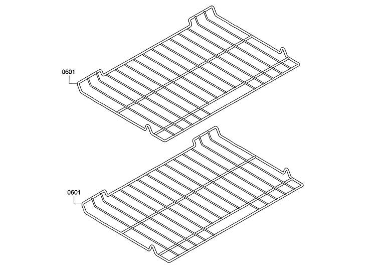 Shelf Diagram and Parts List for HBL5451UC 01 Bosch Wall Oven