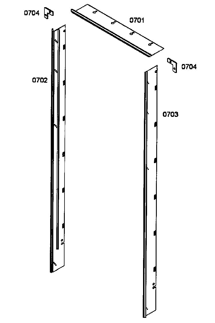 Decor Panels Diagram and Parts List for T24BR70FSE  Thermador Refrigerator