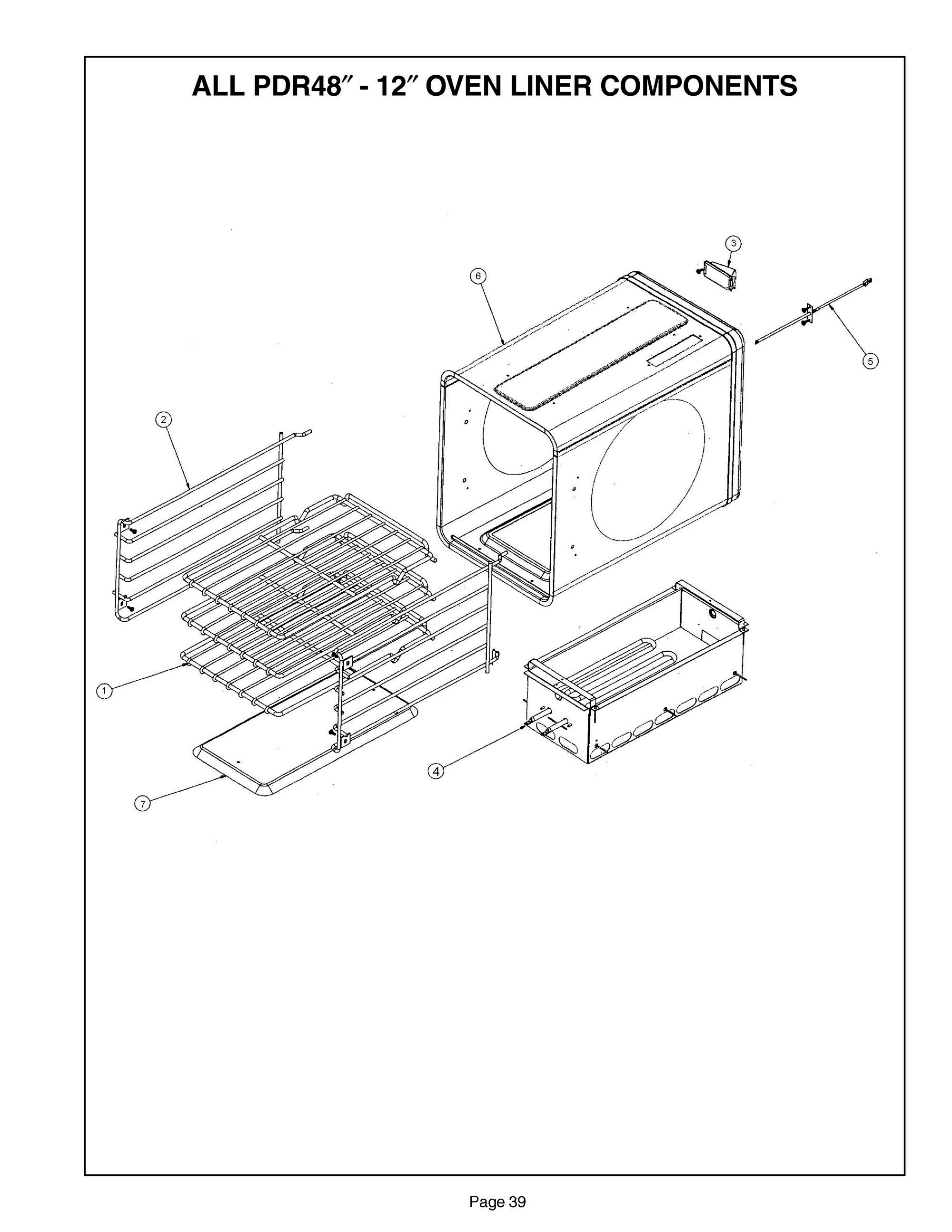 38 - 12 INCH OVEN LINER Diagram and Parts List for PDR484GGZS  Bosch Range