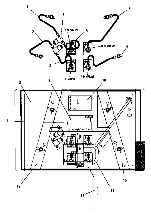 Section 3 Diagram and Parts List for GGSCV36  Thermador Cooktop