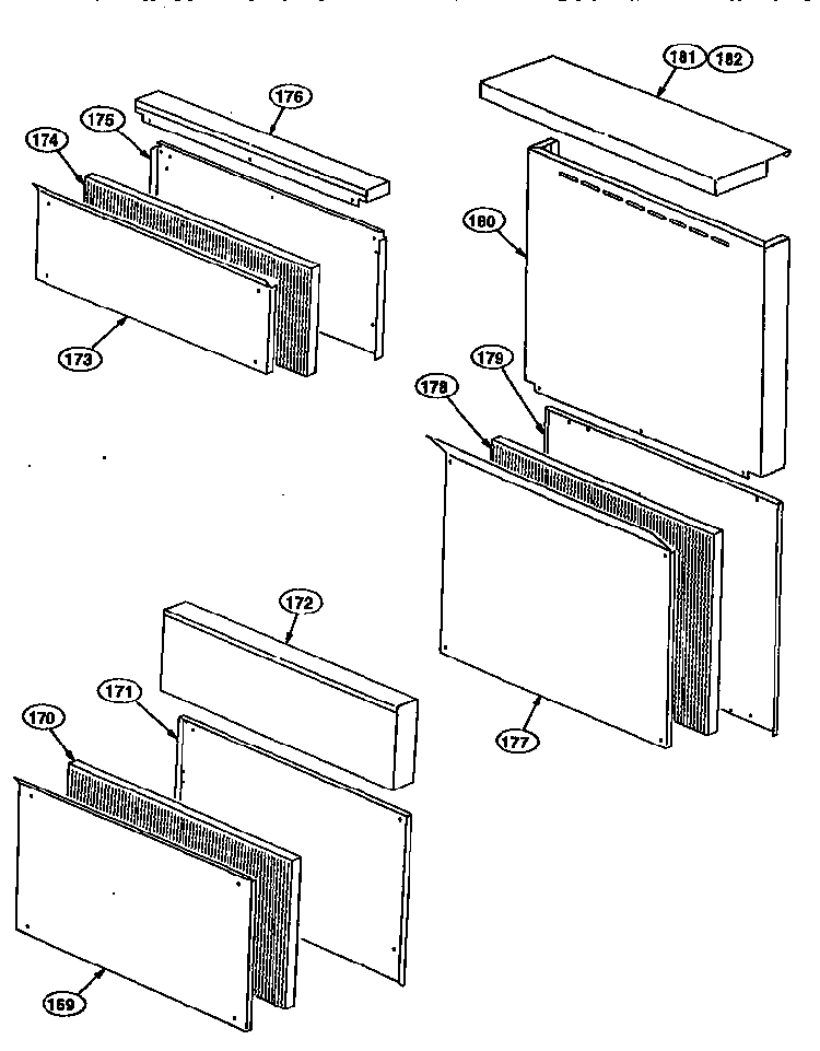 Panels And Trim Diagram and Parts List for PRSG364GDS  Thermador Range