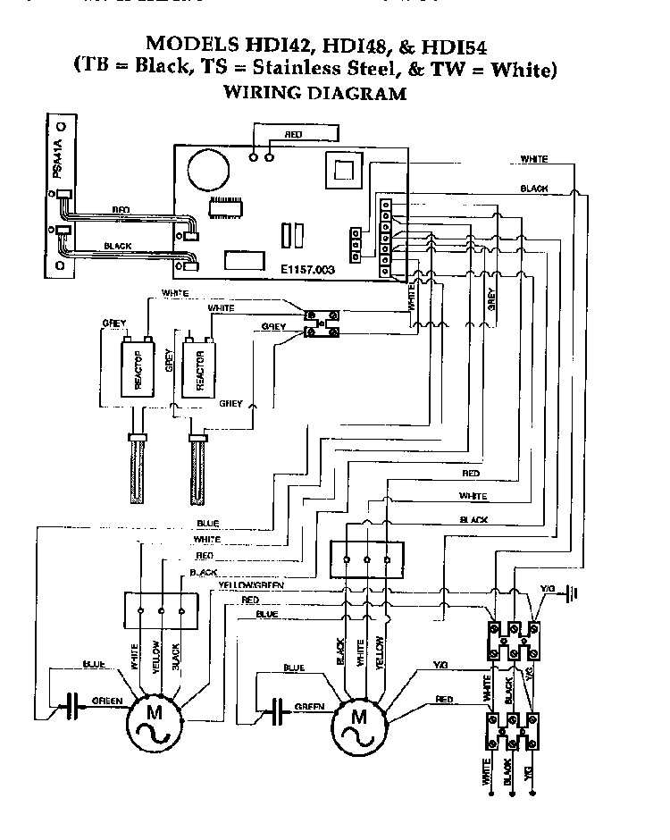 Section 5 Diagram and Parts List for HDI48  Thermador Range Hood