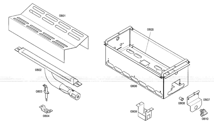 Left Oven 2 Diagram and Parts List for PRL486EDG03  Thermador Range