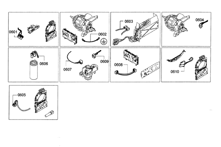 Cable Harness Diagram and Parts List for WTB86201UC 02 Bosch Dryer
