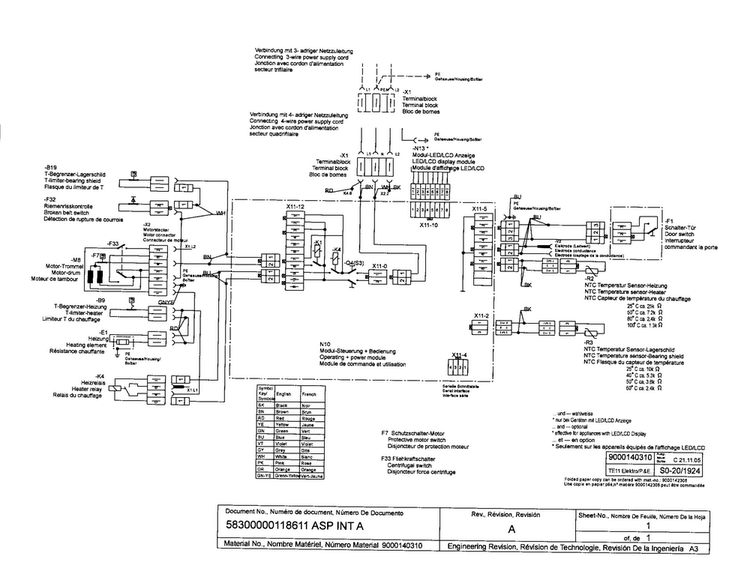Wiring Diagram Diagram and Parts List for WTMC1301US 03 Bosch Dryer