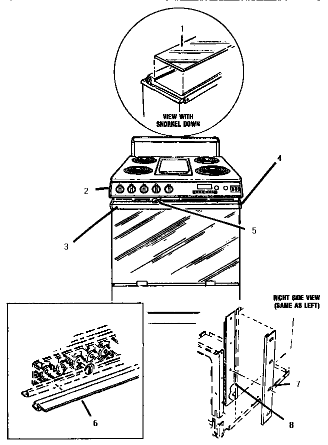 Control Diagram and Parts List for ESC30WC  Thermador Range