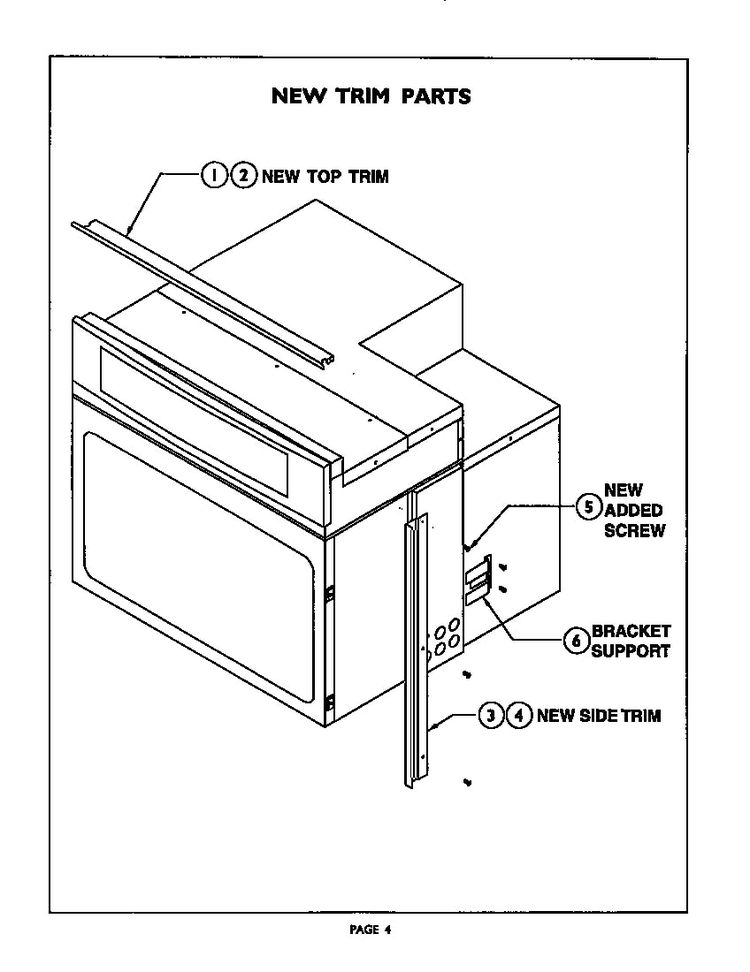 New Trim Diagram and Parts List for C301U  Thermador Range