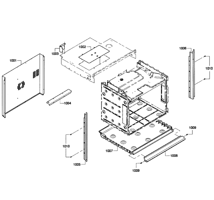 Cabinet Diagram and Parts List for HBL8750UC 06 Bosch Microwave Oven Combo