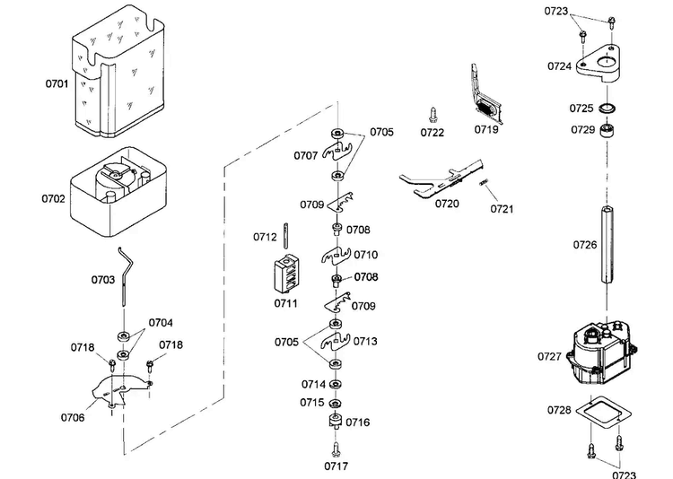 Ice Bin Assy Diagram and Parts List for KBUDT4255E 01 Thermador Refrigerator