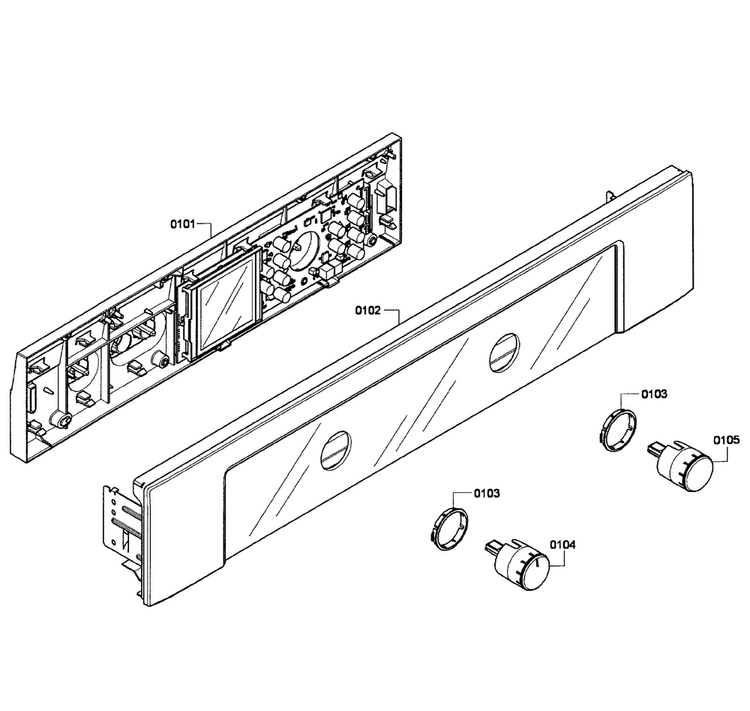 Control Panel Diagram and Parts List for HBL5450UC 05 Bosch Wall Oven