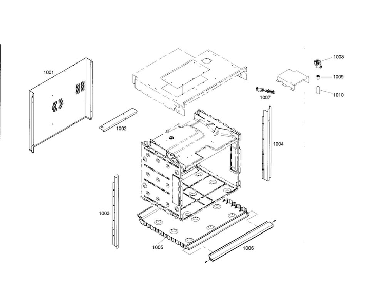 Panel/side Trim Diagram and Parts List for HBL8750UC 01 Bosch Microwave Oven Combo
