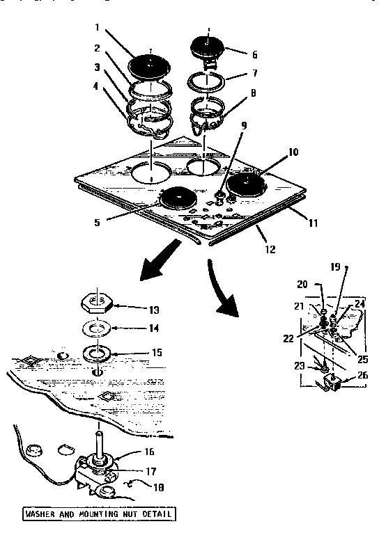 Wcecv30 Diagram and Parts List for EIICV30  Thermador Cooktop