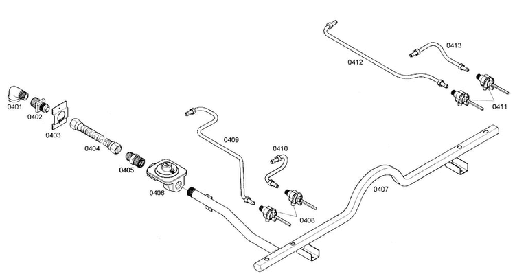 Gas Valve Diagram and Parts List for PRD364EDHC02  Thermador Range