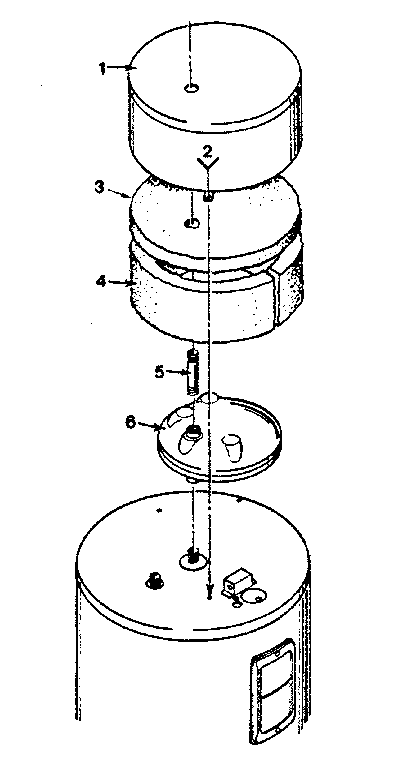 Auxiliary Tank Diagram and Parts List for 153311210  Kenmore Water Heater