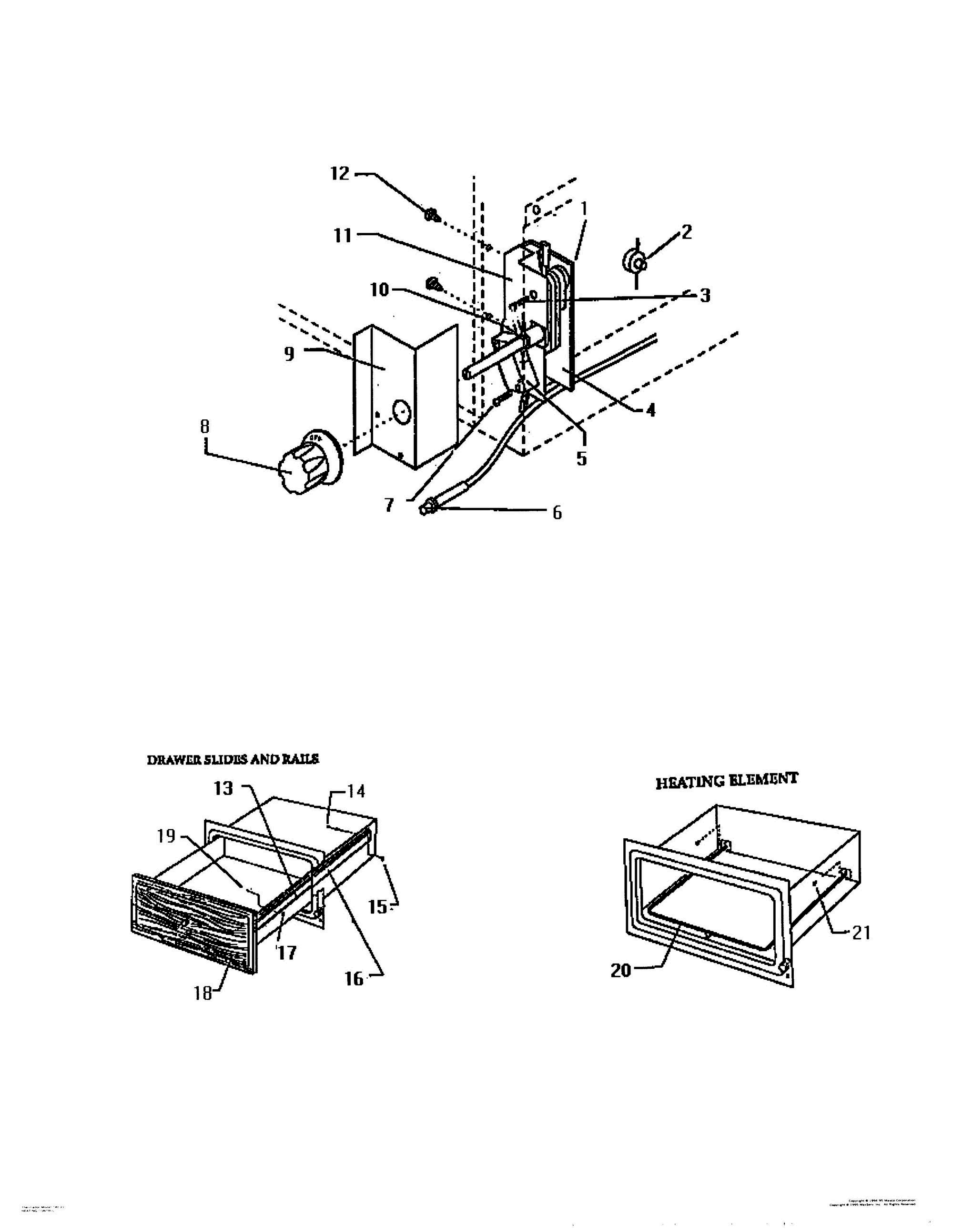 03 - HEATING CONTROL Diagram and Parts List for TWD21  Bosch Water Heater