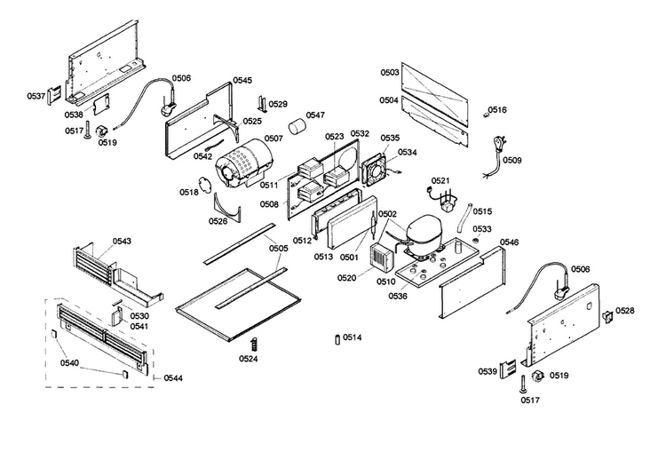 Compressor Diagram and Parts List for T24IR70NSP 21 Thermador Refrigerator