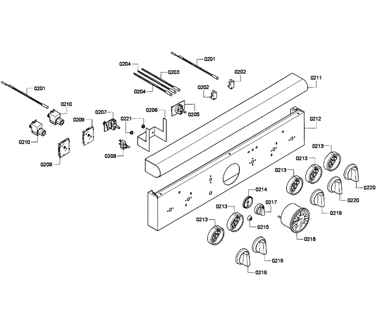 Control Panel Diagram and Parts List for PRD304EG 06 Thermador Range