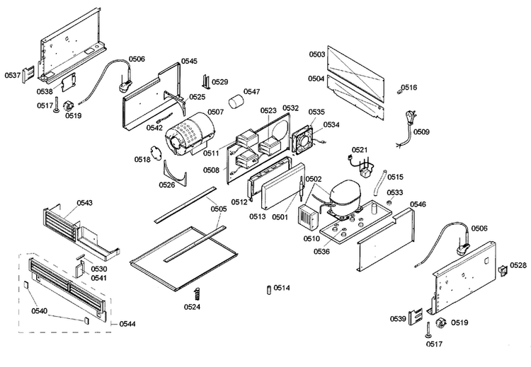 Compressor Diagram and Parts List for T24IR70NSP 11 Thermador Refrigerator