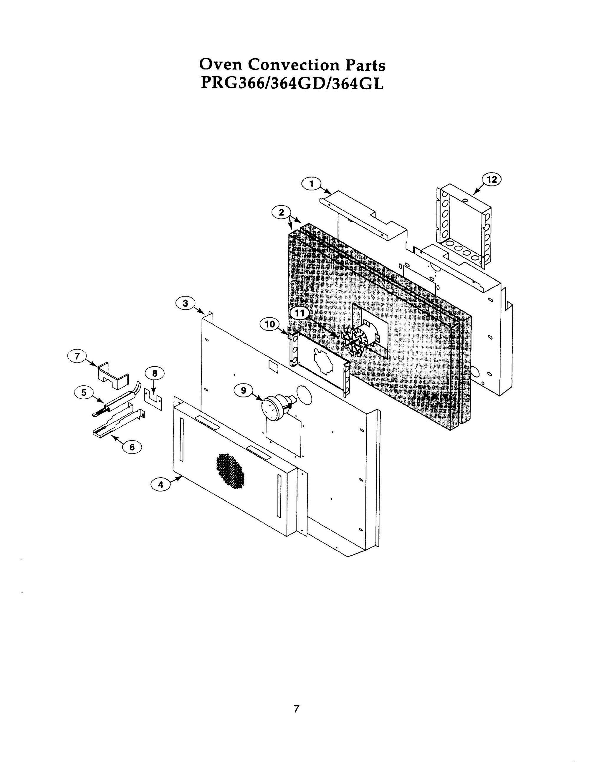 06 - OVEN CONVECTION Diagram and Parts List for PRG364GD  Bosch Range