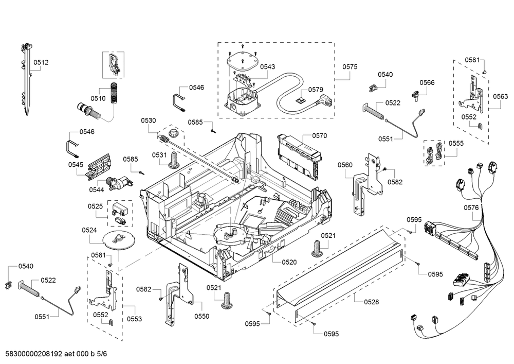 Diagram 5 Diagram and Parts List for SHPM98W75N 10 Bosch Dishwasher