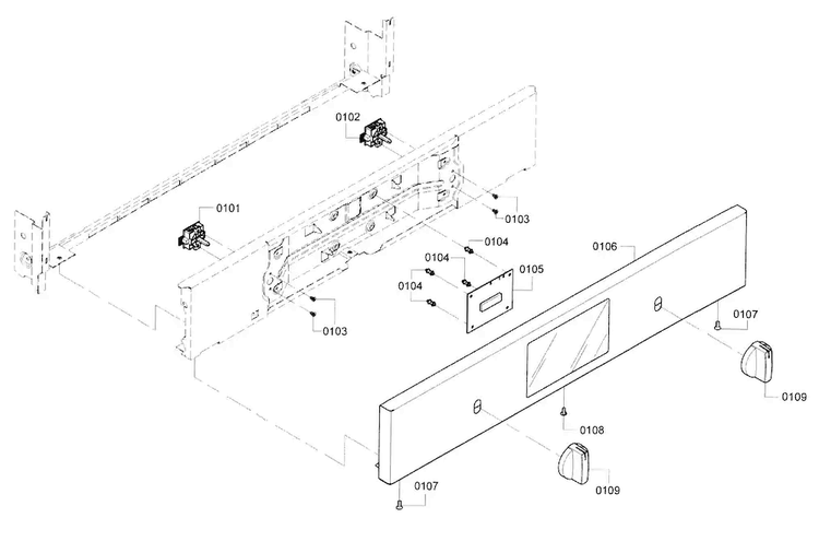 Control Panel Diagram and Parts List for HBL5751UCC 02 Bosch Microwave