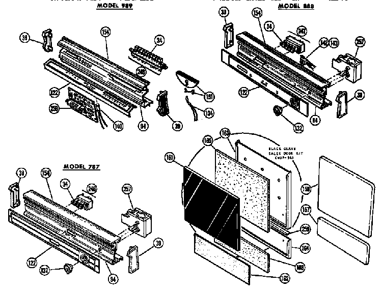 Control Panels Diagram and Parts List for CP888000  Thermador Dishwasher