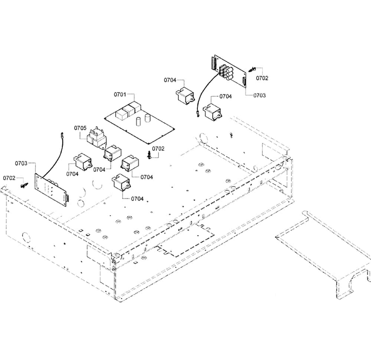 Pcb's Assy Diagram and Parts List for PRG366JG 03 Thermador Range