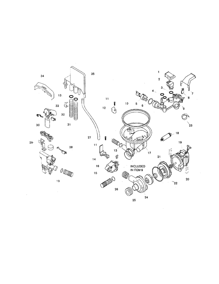 Component Assemblies Diagram and Parts List for SHU3305UC 12 Bosch Dishwasher