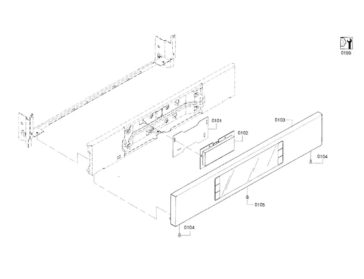Control Panel Diagram and Parts List for HBL8751UC 01 Bosch Microwave Oven Combo
