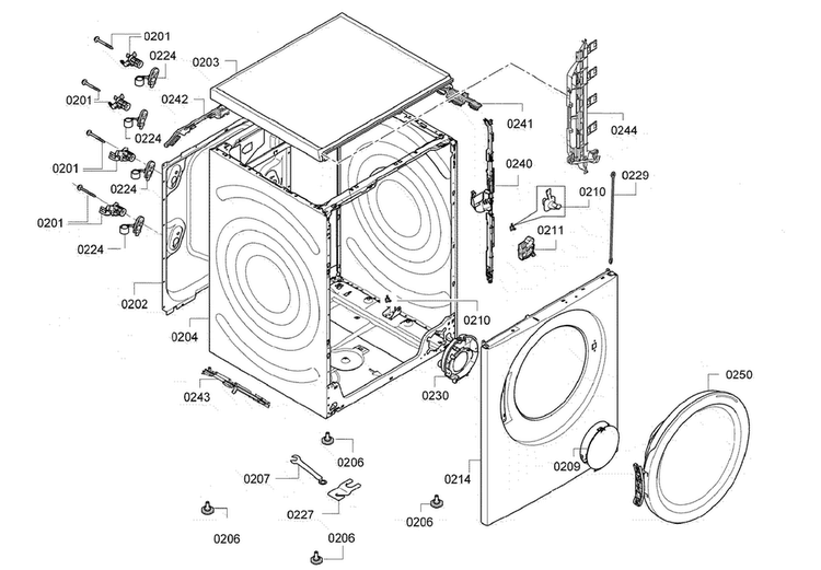 Base Assy Diagram and Parts List for WAP24201UC 11 Bosch Washer