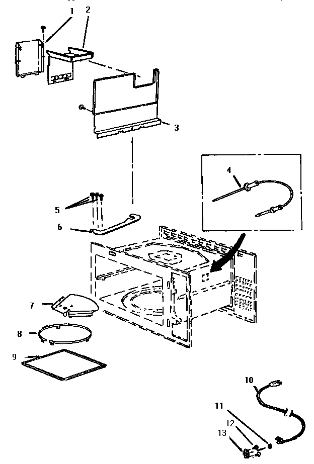Section 4 Diagram and Parts List for MB245  Thermador Microwave