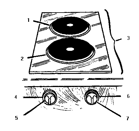 Section 1 Diagram and Parts List for E12MWC  Thermador Cooktop
