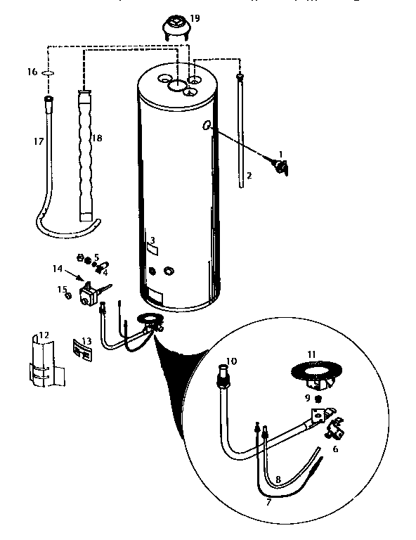 Kenmore 8 Special Edition Diagram and Parts List for 153331452  Kenmore Water Heater