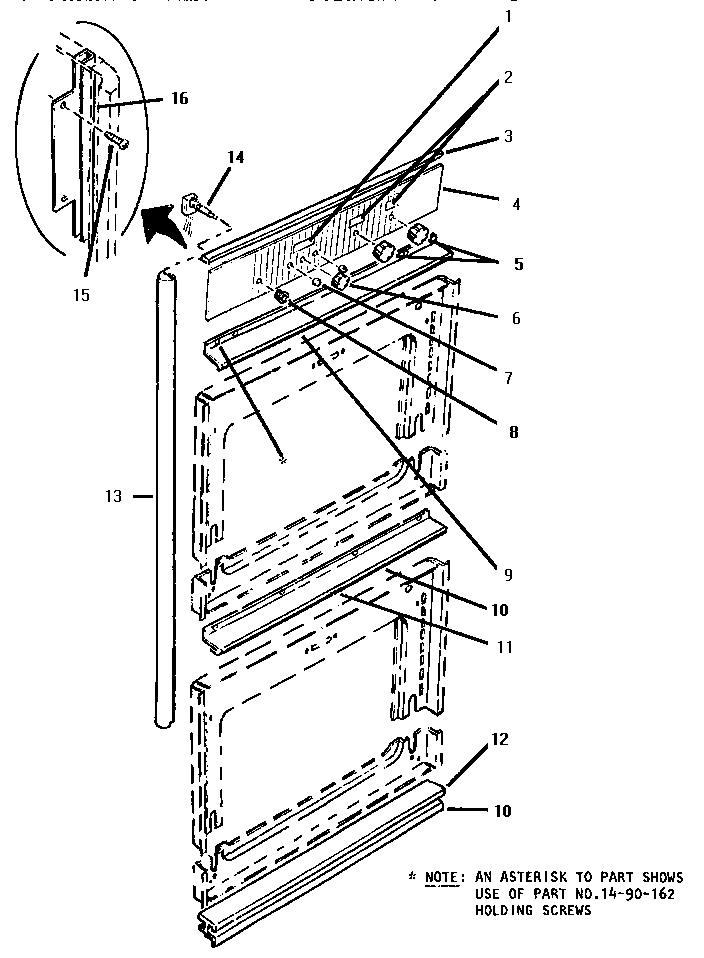 Trims, Deflector And Control Panel Diagram and Parts List for CT130WC  Thermador Wall Oven