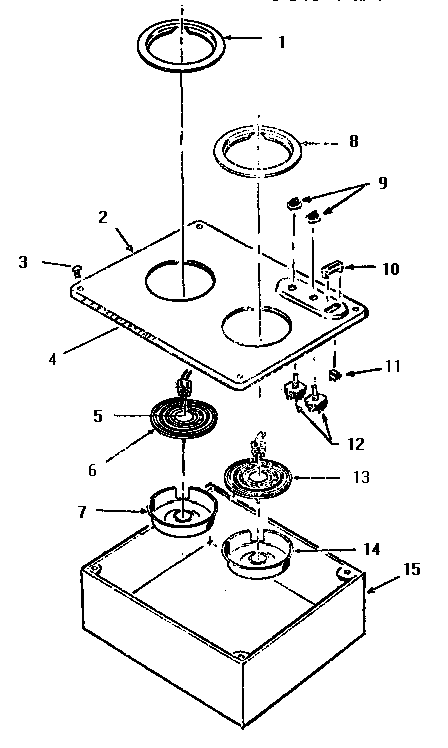 St12 Body Diagram and Parts List for ST12  Thermador Cooktop