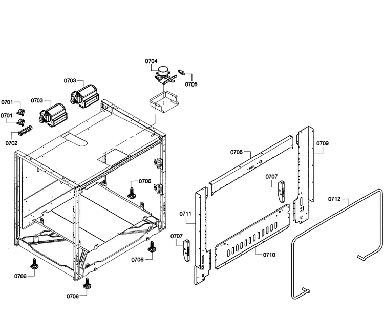 Cabinet Assy Diagram and Parts List for PRD366GHU 05 Thermador Range