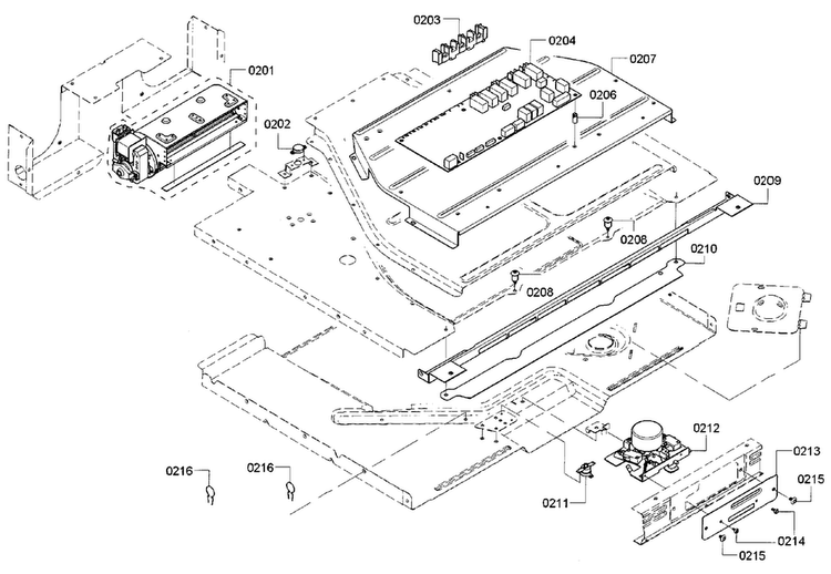 Pcb Diagram and Parts List for HBL5751UCC 01 Bosch Microwave