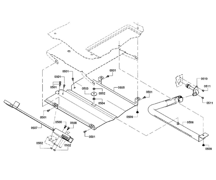 Burner Asy Diagram and Parts List for HGIP054UC 05 Bosch Range